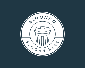 Garbage Bin - Minimalist Garbage Trash Can logo design