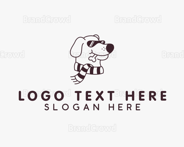 Scarf Sunglasses Dog Logo