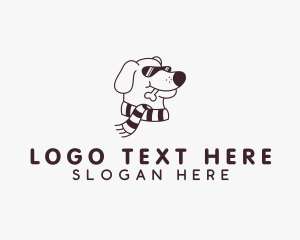 Pet Shop - Scarf Sunglasses Dog logo design
