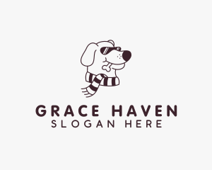 Breeder - Scarf Sunglasses Dog logo design