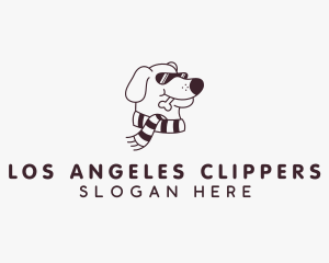 Animal Shelter - Scarf Sunglasses Dog logo design