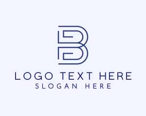 Media - Simple Company Brand Letter B logo design