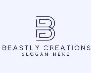 Simple Company Brand Letter B logo design