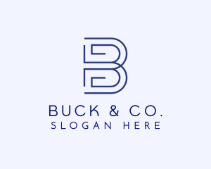 Simple Company Brand Letter B logo design