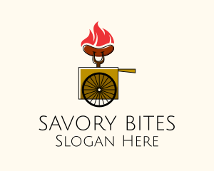 Sausage - Grilled Sausage Cart logo design