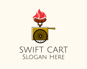 Grilled Sausage Cart  logo design