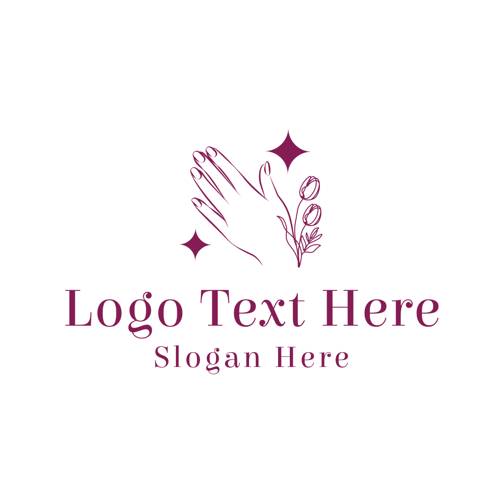 Hand Floral Sparkle Logo | BrandCrowd Logo Maker