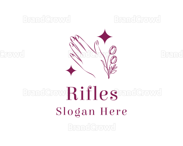 Hand Floral Sparkle Logo