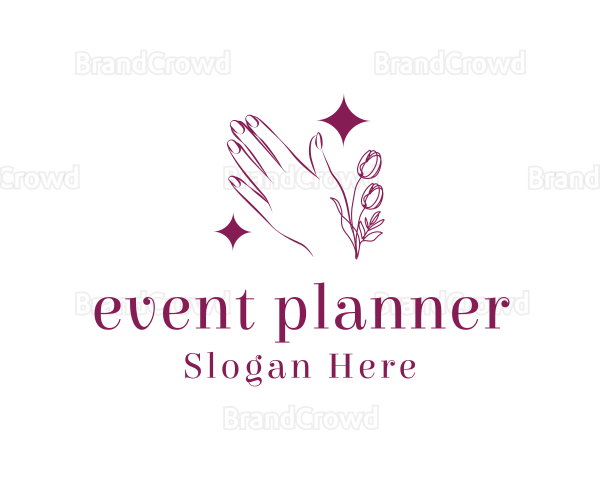 Hand Floral Sparkle Logo