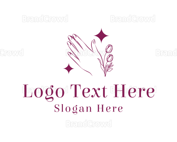 Hand Floral Sparkle Logo