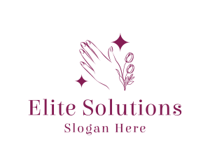 Plastic Surgery - Hand Floral Sparkle logo design