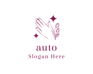 Yoga - Hand Floral Sparkle logo design