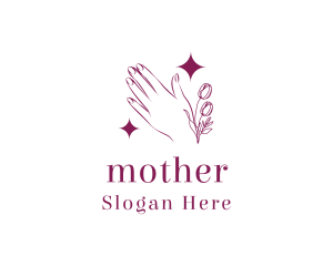 Aromatherapy - Hand Floral Sparkle logo design