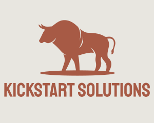 Kicking - Bug Red Taurus Bull logo design