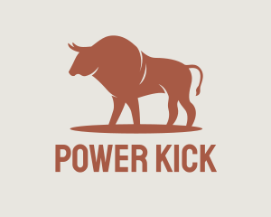 Kick - Bug Red Taurus Bull logo design