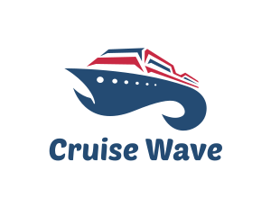 Cruiser - Fish Cruise Ship logo design