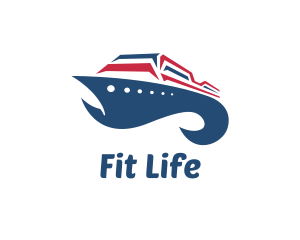 Seaman - Fish Cruise Ship logo design
