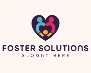 Parenting Family Heart logo design