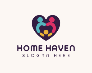 Household - Parenting Family Heart logo design