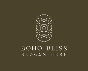 Boho Eye Celestial Star logo design