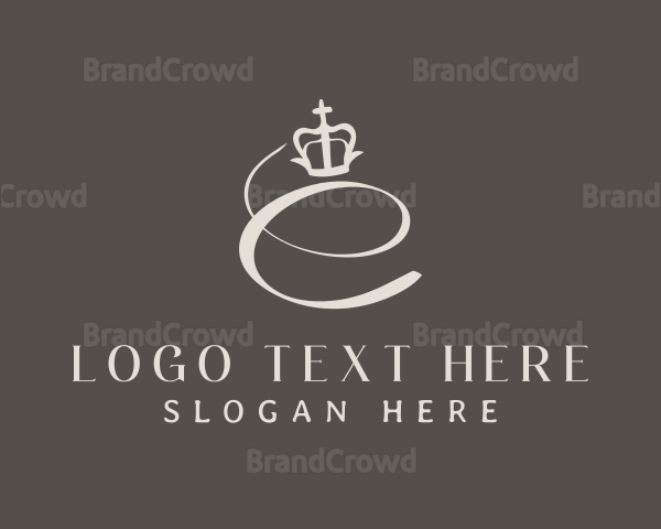 Premium Crown Letter C Logo