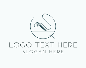 Quilting - Needle Sewing Handmade Sewing logo design