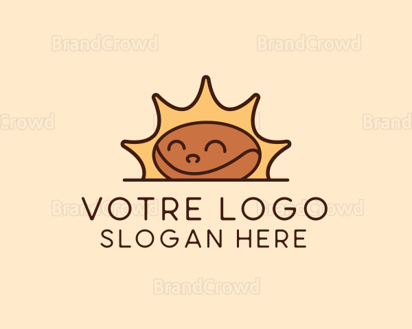 Morning Coffee Bean Logo