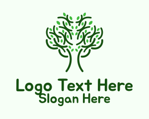 Symmetrical Tree Outline  Logo