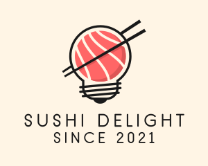 Sushi - Japanese Sushi Bulb logo design