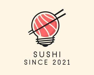 Japanese Sushi Bulb logo design