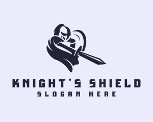 Knight - Medieval Knight Soldier logo design