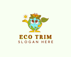 Eco Environmental Globe logo design