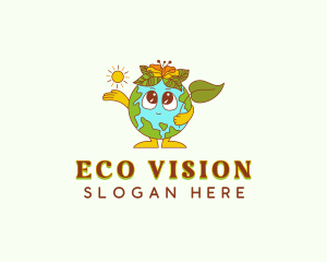 Eco Environmental Globe logo design