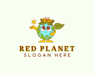 Eco Environmental Globe logo design