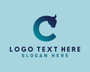 Cyber - Digital Tech Bull Letter C logo design