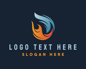 Rig - Petroleum Flame Heat logo design