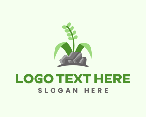 Leaf - Stone Grass Gardening logo design