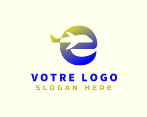 Airplane Travel Letter E Logo