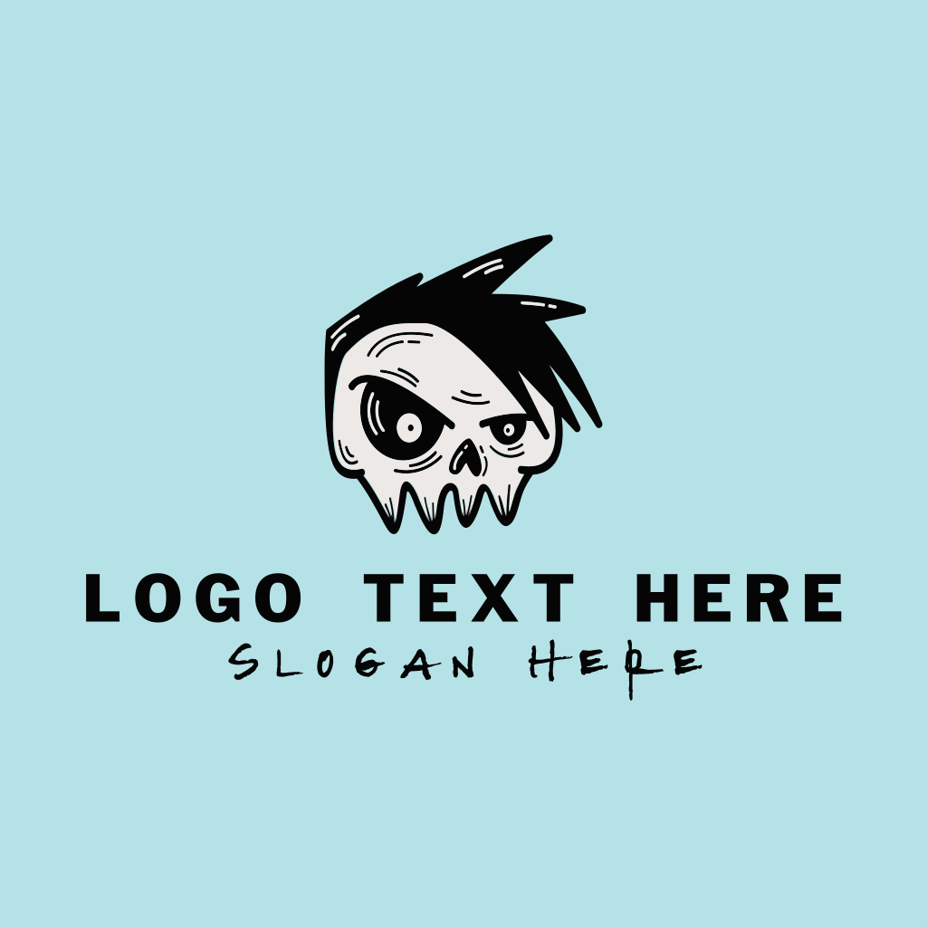 Punk Band Skull Logo BrandCrowd Logo Maker