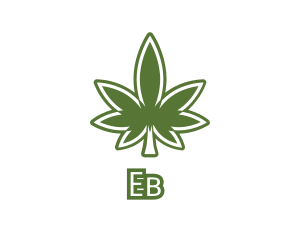 Green Marijuana Outline Logo