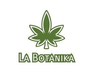 Green Marijuana Outline Logo