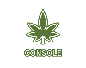 Green Marijuana Outline Logo