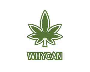 Ejuice - Green Marijuana Outline logo design