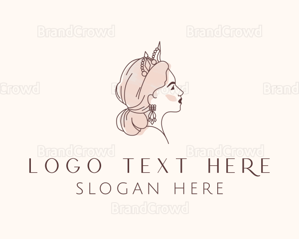 Woman Princess Tiara Logo