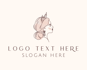 Princess - Woman Princess Tiara logo design