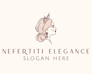 Woman Princess Tiara logo design