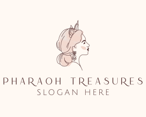 Woman Princess Tiara logo design