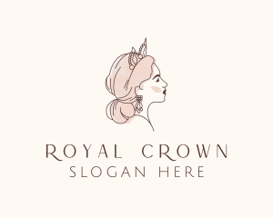 Princess - Woman Princess Tiara logo design