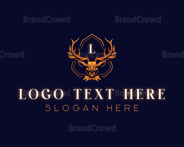 Premium Antler Deer Logo