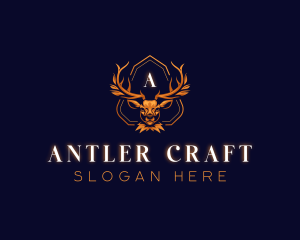 Premium Antler Deer logo design